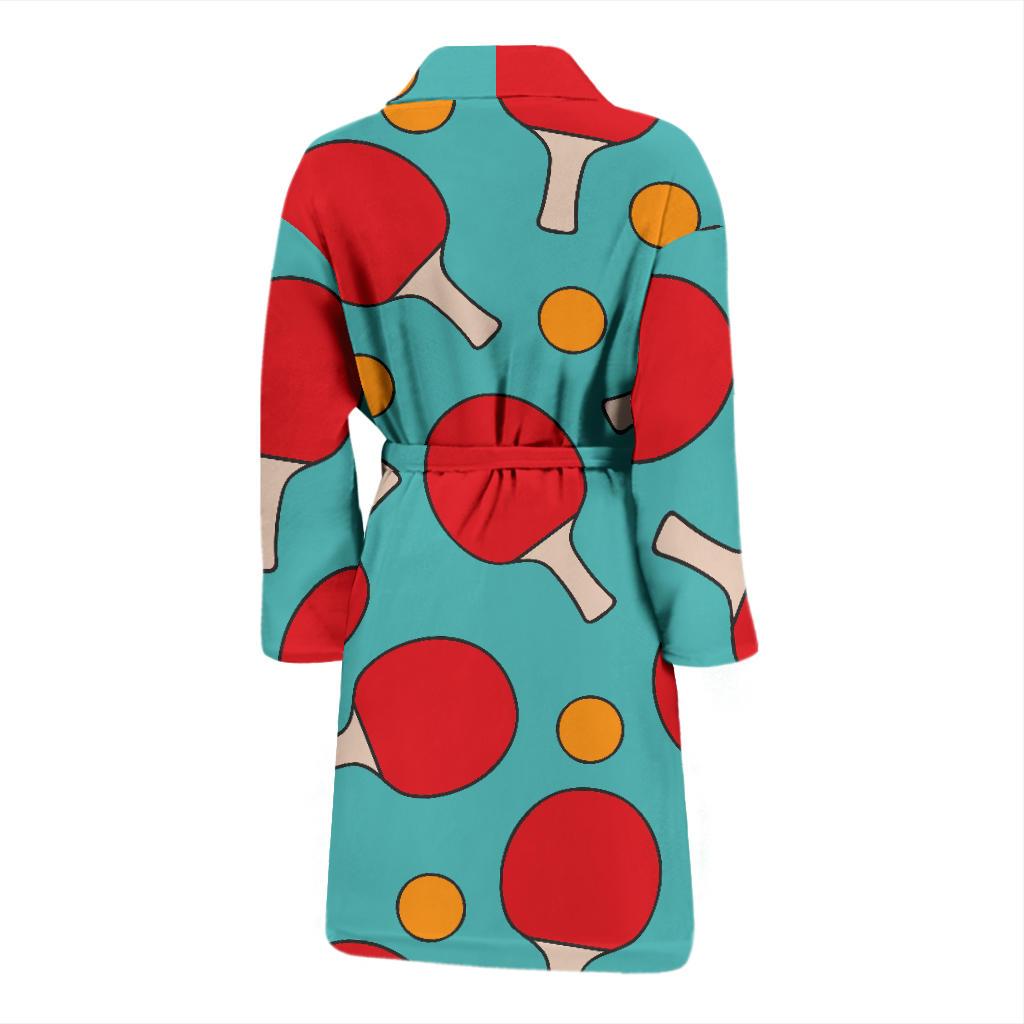 Ping Pong Pattern Print Design A01 Men Bathrobe-JORJUNE.COM