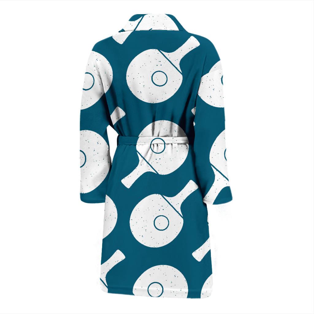 Ping Pong Pattern Print Design A02 Men Bathrobe-JORJUNE.COM