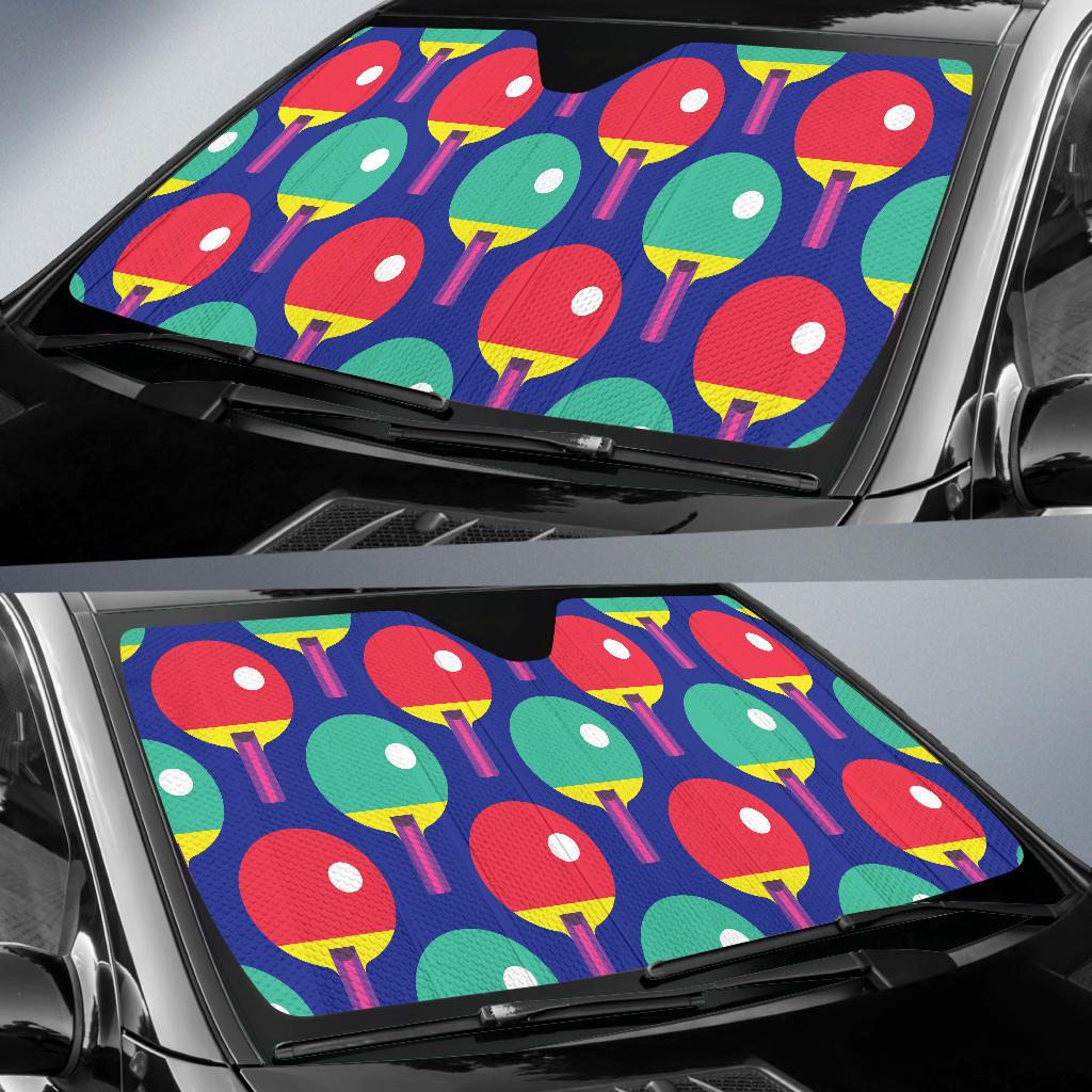 Ping Pong Pattern Print Design A03 Car Sun Shades-JORJUNE.COM