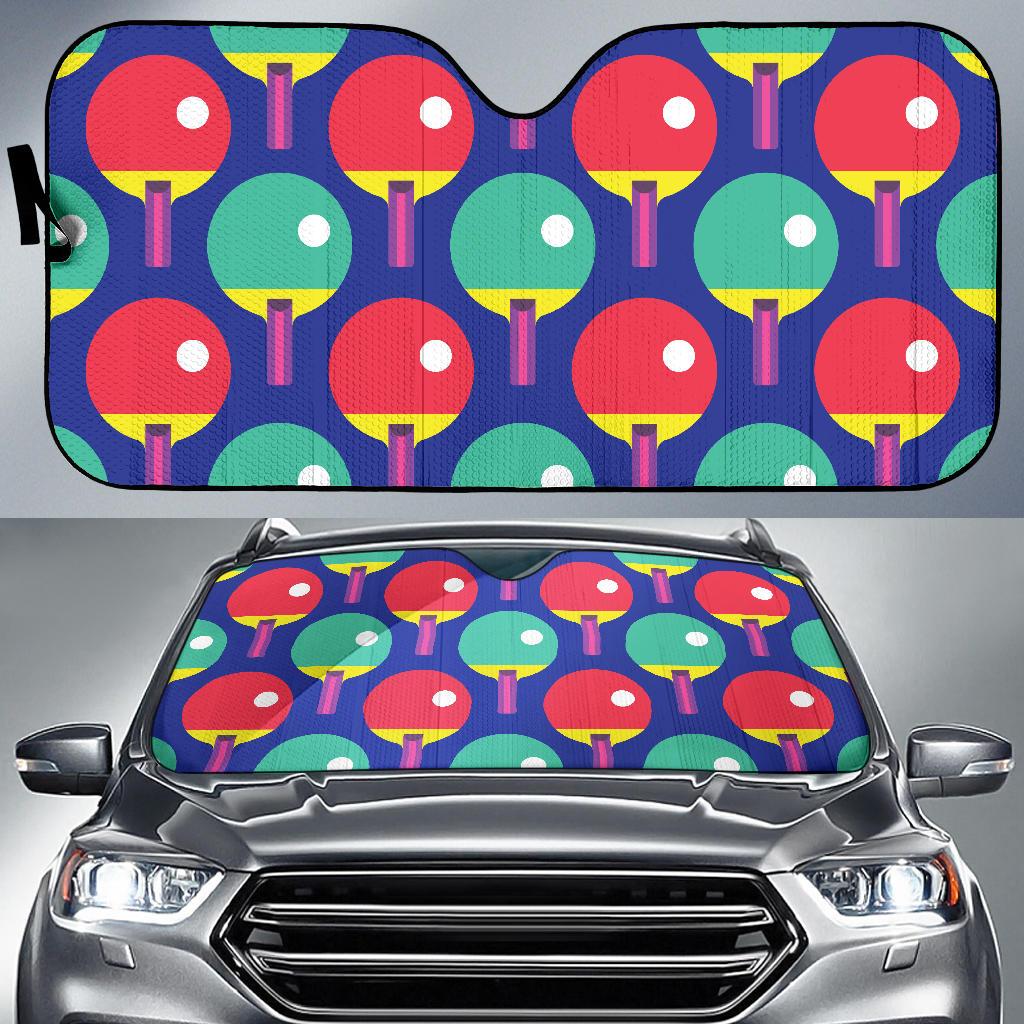 Ping Pong Pattern Print Design A03 Car Sun Shades-JORJUNE.COM