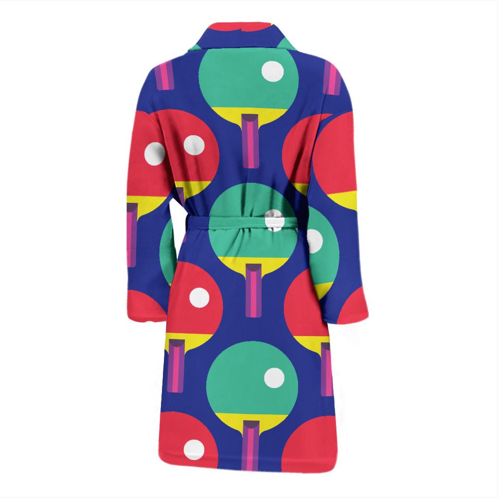 Ping Pong Pattern Print Design A03 Men Bathrobe-JORJUNE.COM