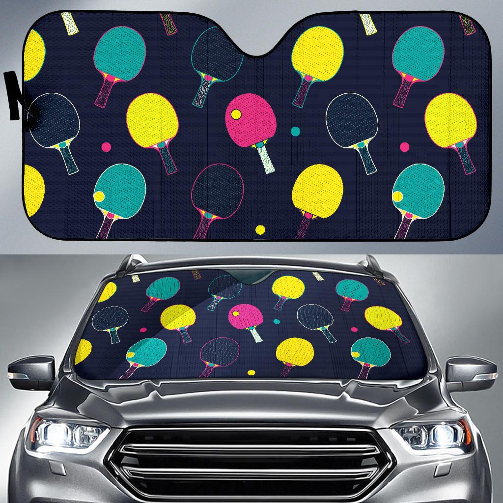 Ping Pong Pattern Print Design A04 Car Sun Shades-JORJUNE.COM