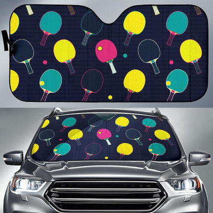 Ping Pong Pattern Print Design A04 Car Sun Shades-JORJUNE.COM