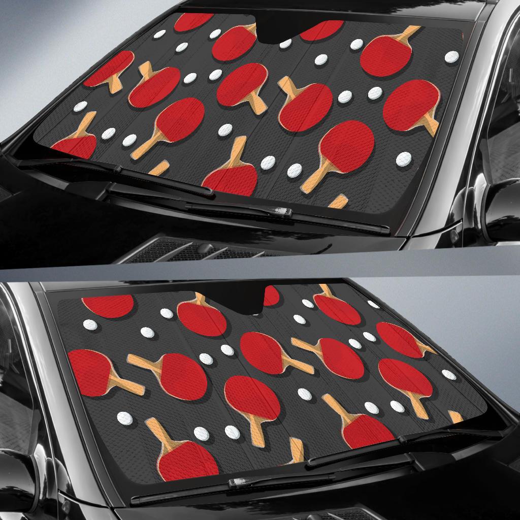 Ping Pong Pattern Print Design A05 Car Sun Shades-JORJUNE.COM