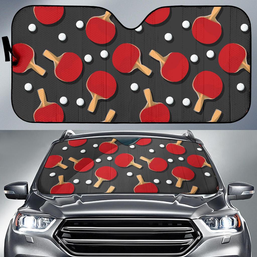 Ping Pong Pattern Print Design A05 Car Sun Shades-JORJUNE.COM