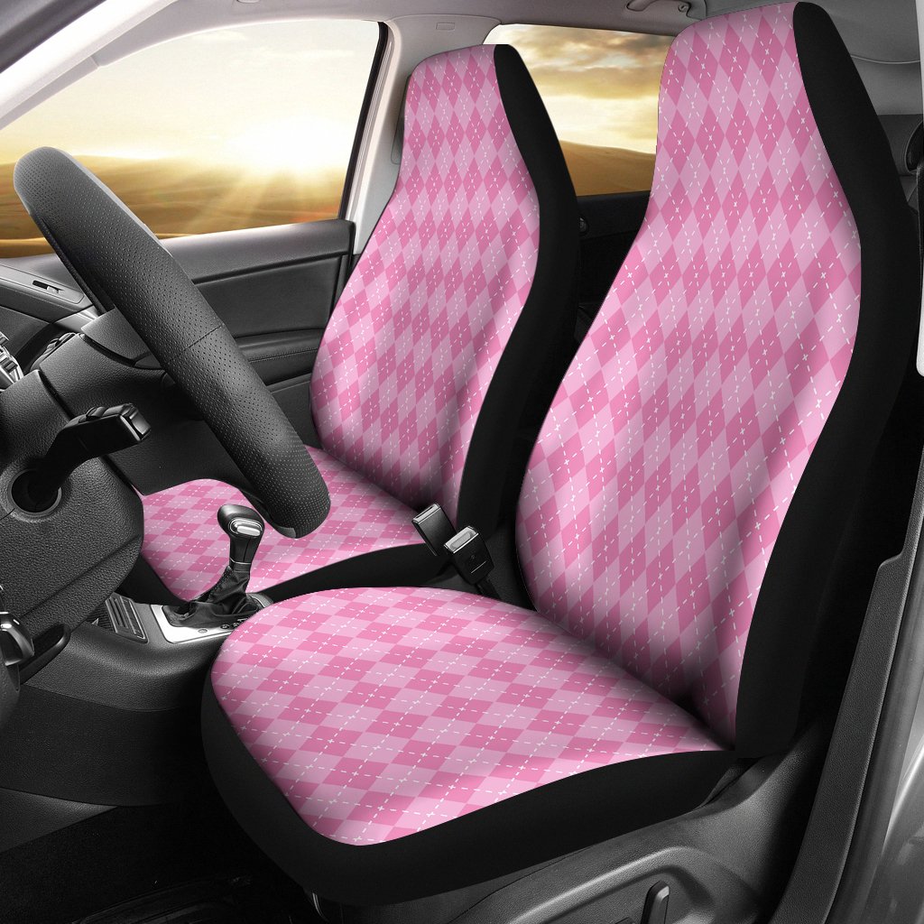 Pink Argyle Pattern Universal Fit Car Seat Covers