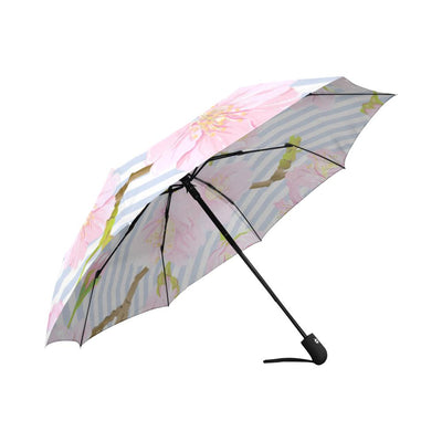Pink Cherry Blossom Automatic Foldable Umbrella