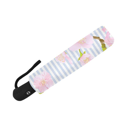 Pink Cherry Blossom Automatic Foldable Umbrella