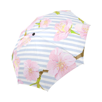 Pink Cherry Blossom Automatic Foldable Umbrella