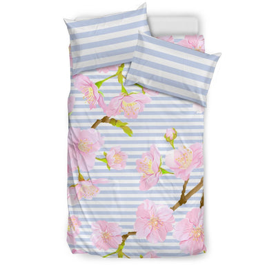 Pink Cherry Blossom Sakura Duvet Cover Bedding Set