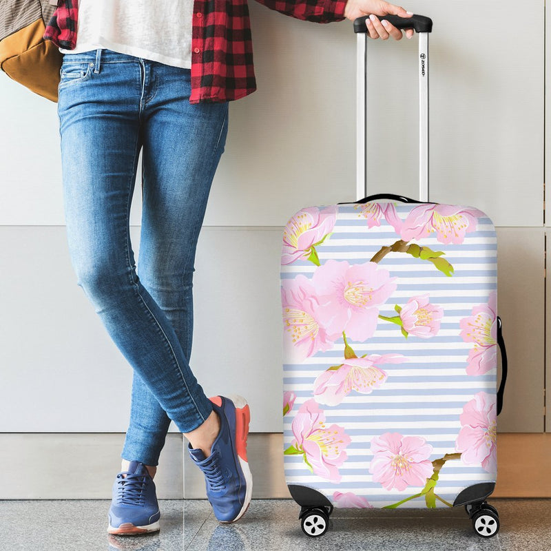 Pink Cherry Blossom Sakura Luggage Cover Protector