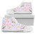 Pink Cherry Blossom Sakura Men High Top Canvas Shoes