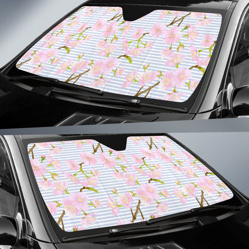 Pink Cherry Blossom Sakura Car Sun Shade-JorJune