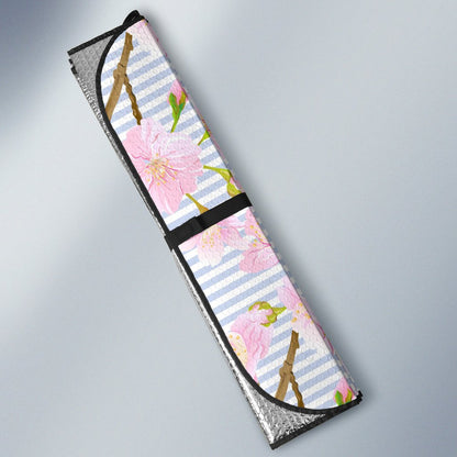 Pink Cherry Blossom Sakura Car Sun Shade-JorJune