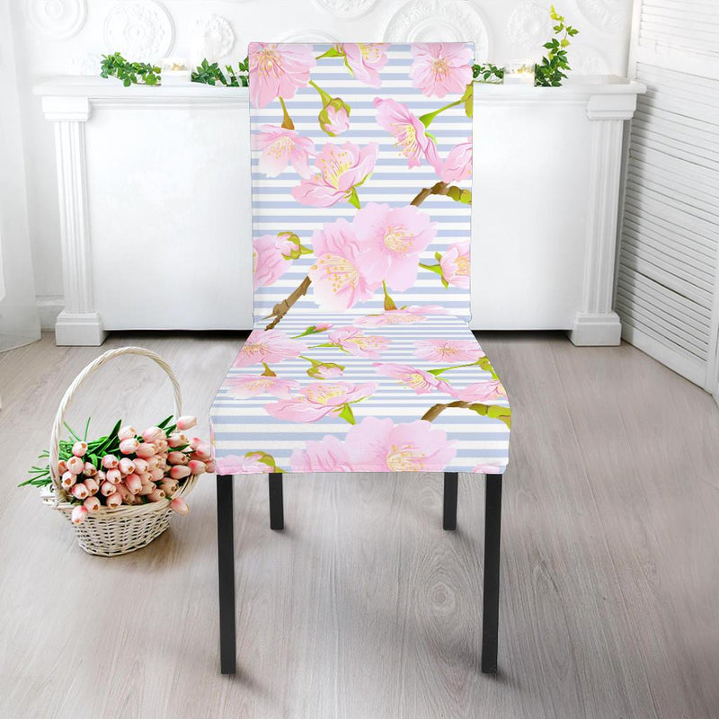 Pink Cherry Blossom Sakura Dining Chair Slipcover-JORJUNE.COM