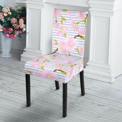 Pink Cherry Blossom Sakura Dining Chair Slipcover-JORJUNE.COM