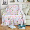 Pink Cherry Blossom Sakura Fleece Blanket