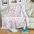 Pink Cherry Blossom Sakura Fleece Blanket