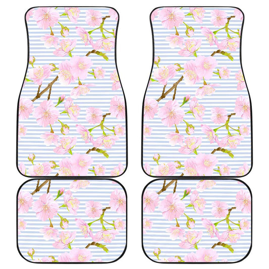 Pink Cherry Blossom Sakura Front and Back Car Floor Mats