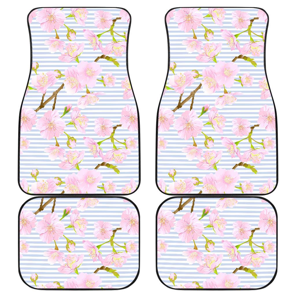 Pink Cherry Blossom Sakura Front and Back Car Floor Mats