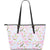 Pink Cherry Blossom Sakura Large Leather Tote Bag