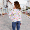 Pink Cherry Blossom Sakura Off Shoulder Sweatshirt