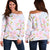 Pink Cherry Blossom Sakura Off Shoulder Sweatshirt