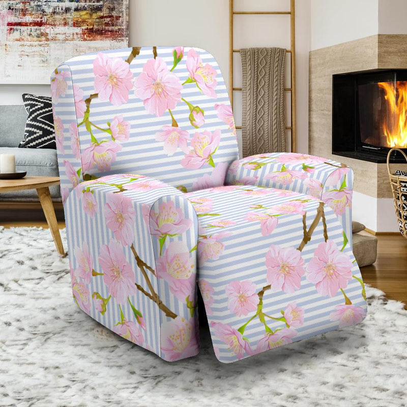 Pink Cherry Blossom Sakura Recliner Slipcover-JORJUNE.COM