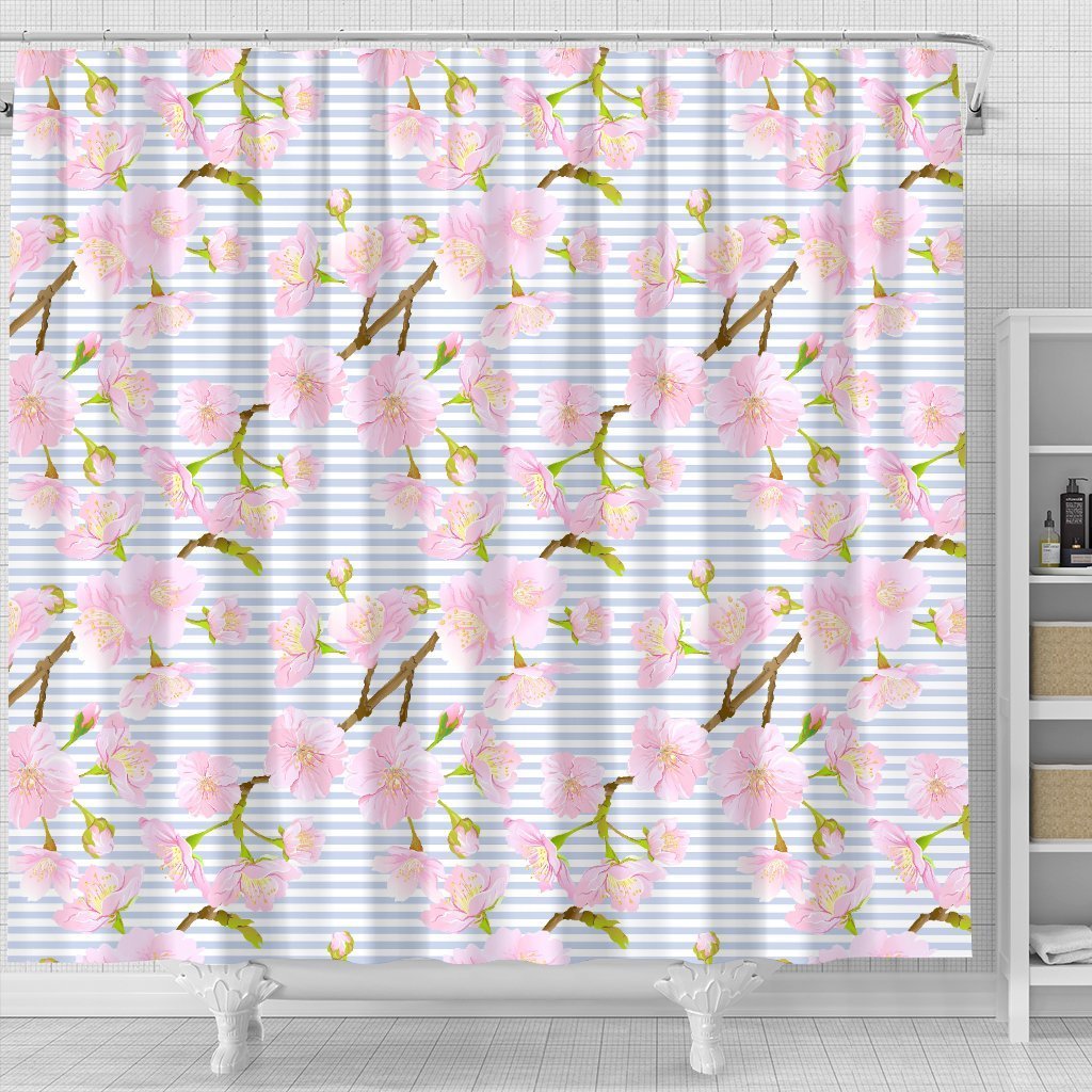 Pink Cherry Blossom Sakura Shower Curtain