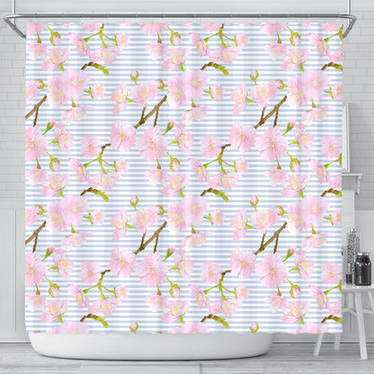 Pink Cherry Blossom Sakura Shower Curtain