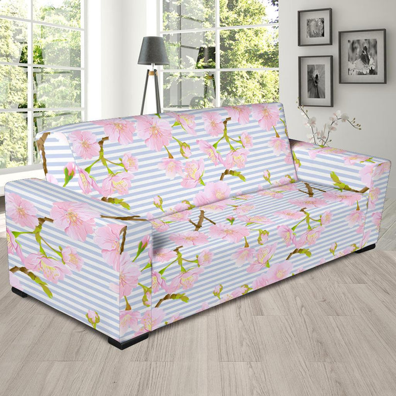 Pink Cherry Blossom Sakura Sofa Slipcover-JORJUNE.COM