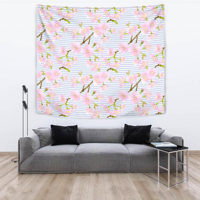 Pink Cherry Blossom Sakura Tapestry