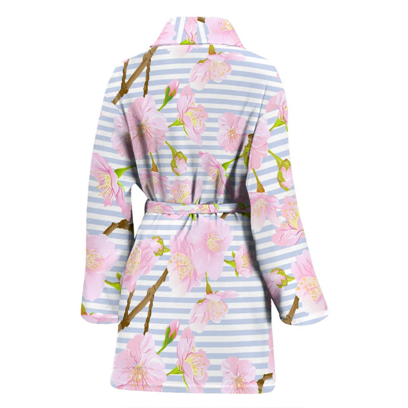 Pink Cherry Blossom Sakura Women Bath Robe