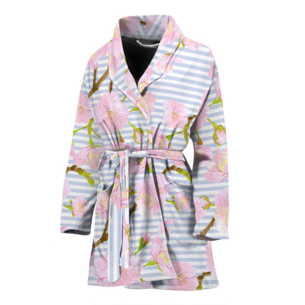 Pink Cherry Blossom Sakura Women Bath Robe