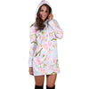 Pink Cherry Blossom Sakura Women Hoodie Dress