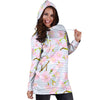 Pink Cherry Blossom Sakura Women Hoodie Dress