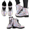 Pink Cherry Blossom Sakura Women Leather Boots