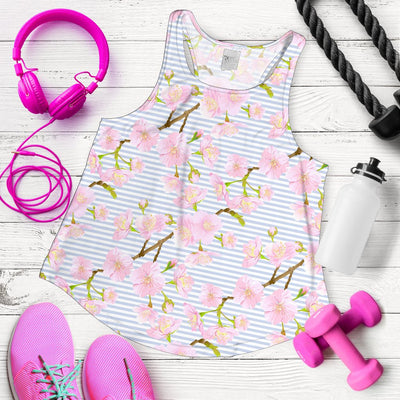 Pink Cherry Blossom Sakura Women Racerback Tank Top