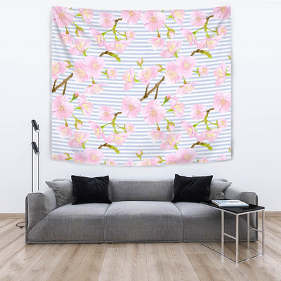 Pink Cherry Blossom Sakura Wall Tapestry