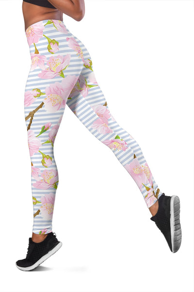 Pink Cherry Blossom Women Leggings