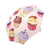 Pink Cupcake Pattern Automatic Foldable Umbrella