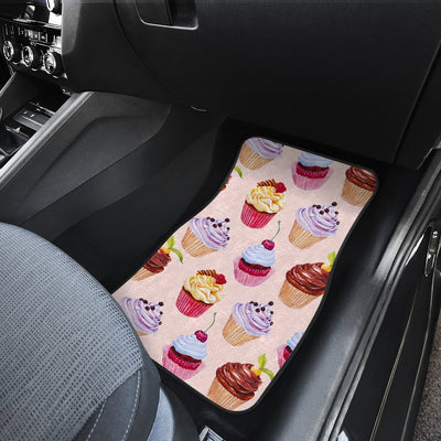 Pink Cupcake Pattern Car Floor Mats