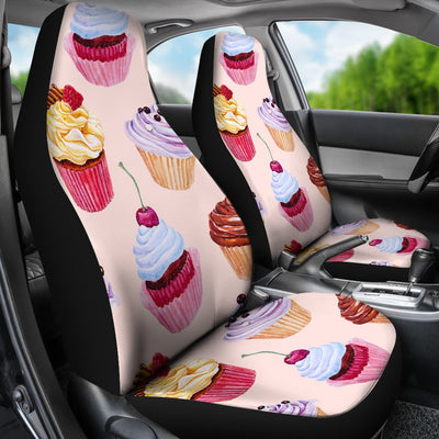 Pink Cupcake Pattern Universal Fit Car Seat Covers