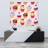 Pink Cupcake Pattern Wall Tapestry