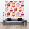 Pink Cupcake Pattern Wall Tapestry