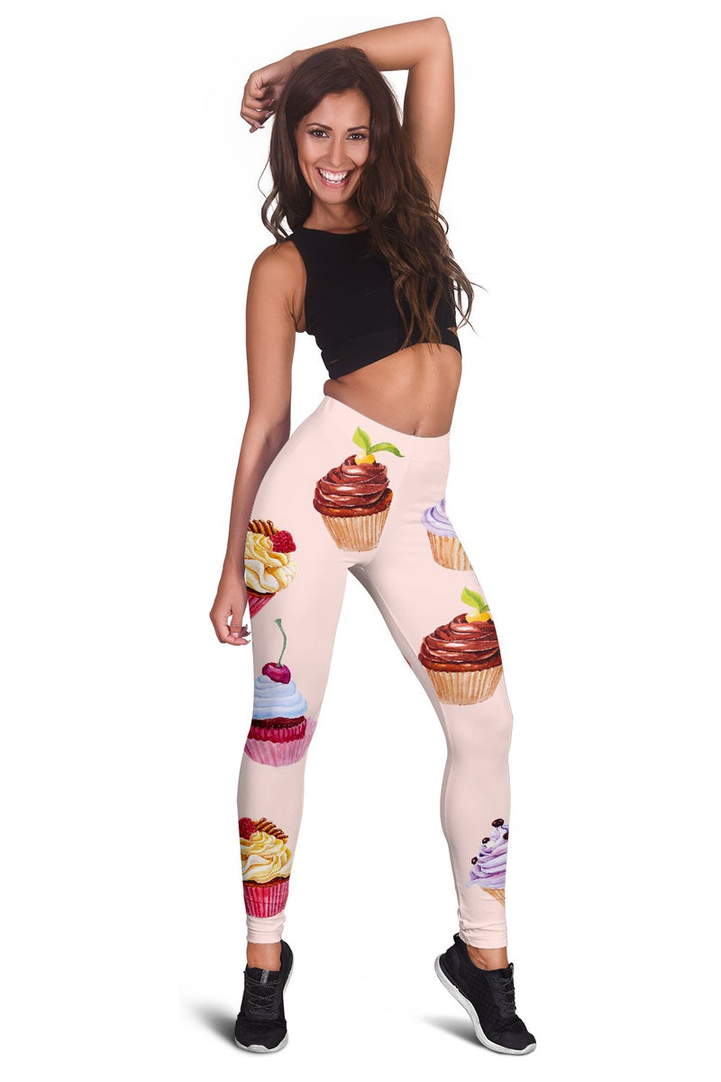 Pink Cupcake Pattern Women Leggings