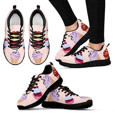 Pink Cupcake Pattern Women Sneakers