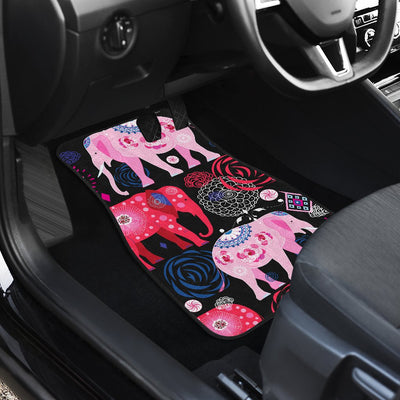 Pink Elephant Pattern Car Floor Mats