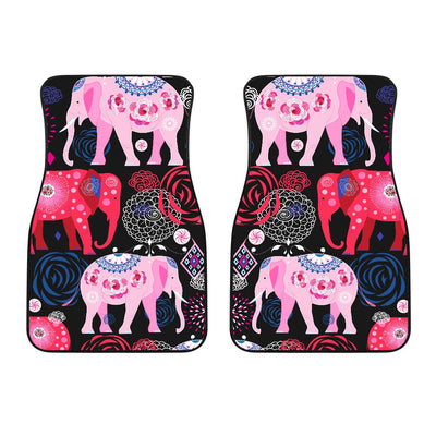 Pink Elephant Pattern Car Floor Mats