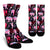 Pink Elephant Pattern Crew Socks